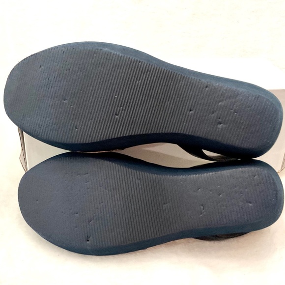 Navy Kenneth Cole REACTION Open Toe Comfort Slingback Platform Sandal sz 7 - Picture 11 of 13